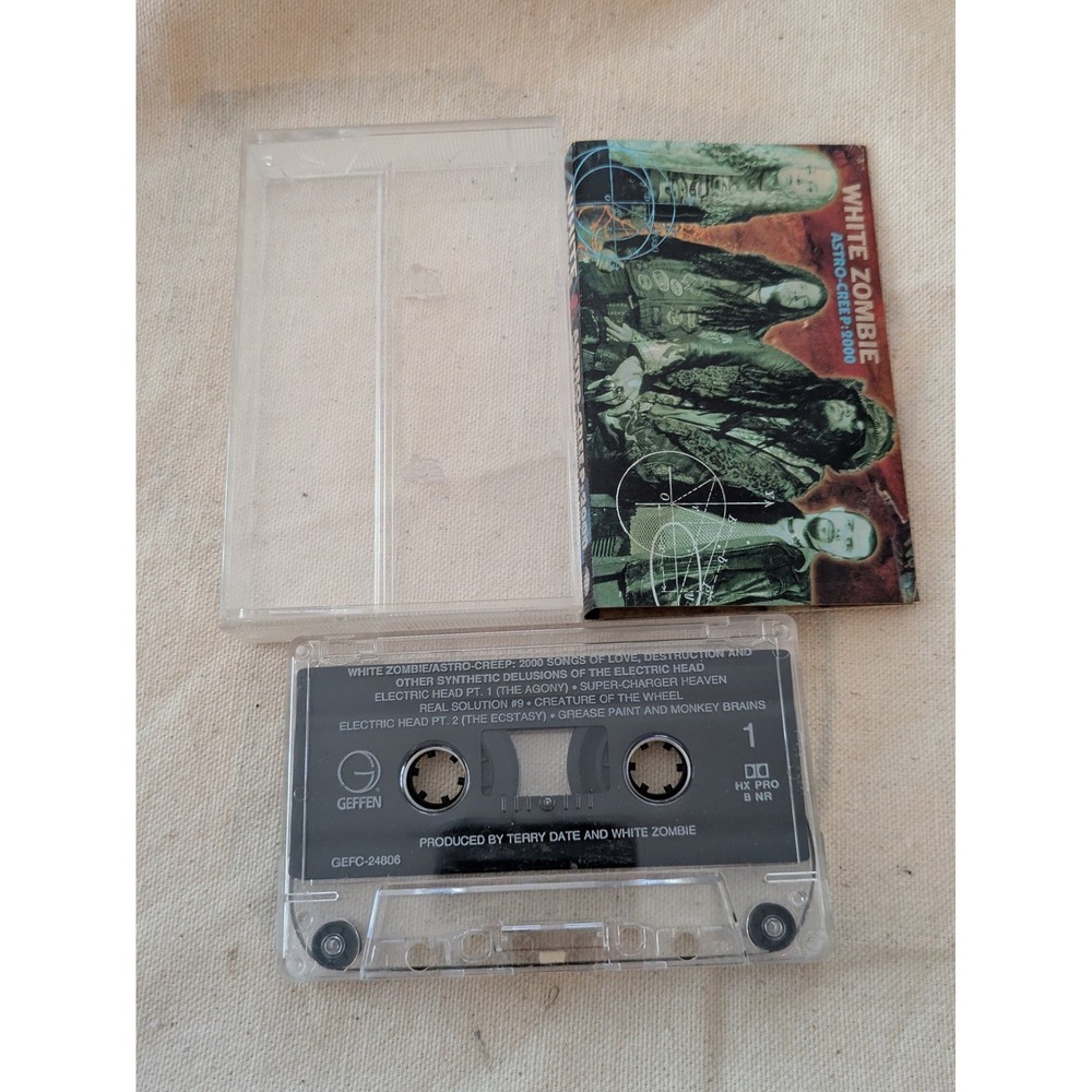1995 White Zombie Astro Creep 2000 Cassette Tape Geffen Records GEFC-24806 Metal